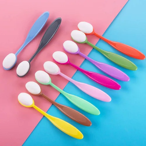 Miniatura 6 de Yoseng 10 pinceles de mezcla de tinta de colores para fabricación de tarjetas, manualidades de uso amplio surtido de papel Crafter mango de código