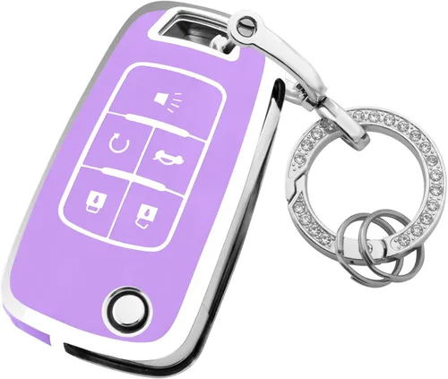 Miniatura 52 de XIYANG TRADE Funda para llavero Chevy con llavero, funda de TPU suave para llave de protección completa para Camaro Cruze Equinox Malibu Impala