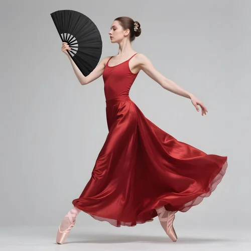 Miniatura 3 de QIRMIZI Abanico plegable grande de 10 piezas para rave de mano, abanicos para Kung Fu, Tai Chi, Danza, Festivales de Música, Carnavales, bodas, Negro