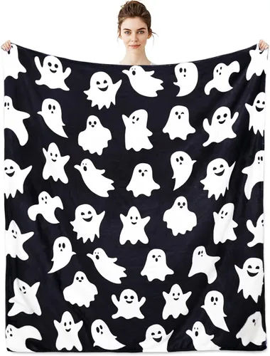Miniatura 9 de Metawu Manta de bruja de Halloween para mujer, manta de franela de vellón para sofá, cama, silla, decoración de Halloween, manta de 50 x 60 pulgadas