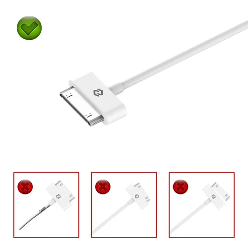 Miniatura 5 de Cable USB de sincronización y carga JETech compatible con iPhone 4/4s, iPhone 3G/3GS, iPad 1/2/3, iPod, 1 metro (blanco)