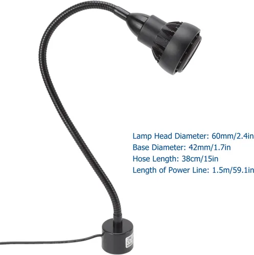 Miniatura 6 de Lámpara de trabajo Led Flexible Protección Ojo Máquina Lámpara Torno Cuello de ganso Luz 9W Luz blanca blanca con Máquina Herramienta Luz 110 220V
