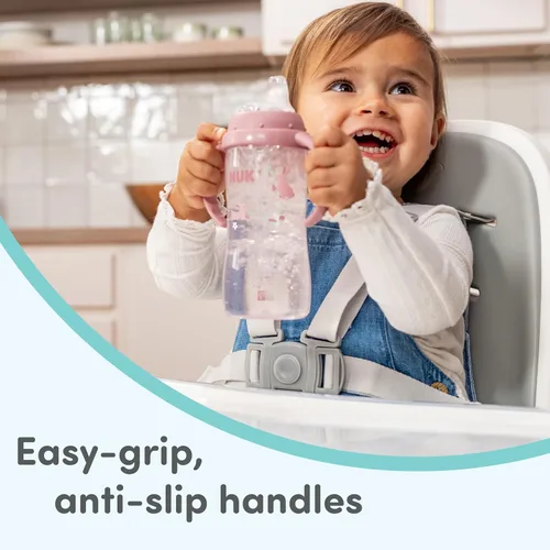 Miniatura 5 de NUK First Choice - Vaso grande para aprendizaje 2.0, 10 onzas, taza para sorber con asas, a prueba de derrames, a prueba de fugas, vaso con popote