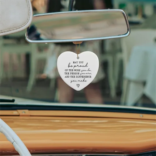 Miniatura 4 de Letrero de recuerdo con texto en inglés «May You Be Proud of the Work You Do the Person You Are and the Difference You Make Thank You», placa de Que