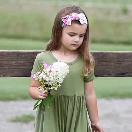Miniatura 5 de Gerber Vestido de manga corta con viscosa hecho con eucalipto para bebé y niña pequeña