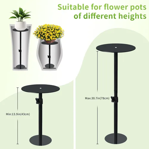 Miniatura 6 de Elevador de plantas ajustable para macetas interiores, soporte ajustable para plantas, relleno de macetas para plantas artificiales