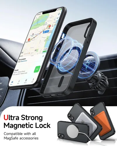 Miniatura 5 de LeYi Funda para iPhone XR: con protector de pantalla X2 + 2 funda para cámara [compatible con MagSafe] Funda protectora magnética i iphoneXR