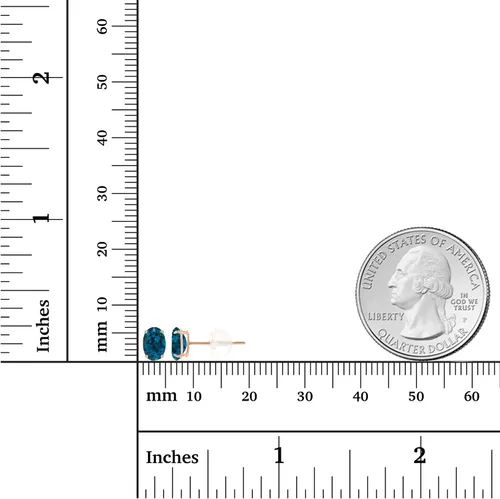 Miniatura 4 de Solid 925 Sterling Silver Gold Plated 6x4mm Oval Genuine Birthstone Stud Earrings For Women Natural or Created Hypoallergenic Gemstone Stud Earrings