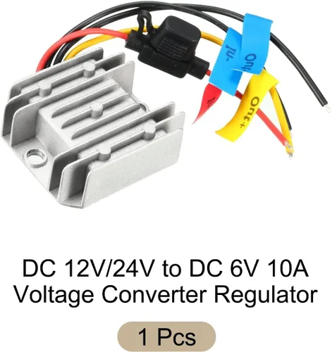 Miniatura 5 de Regulador convertidor de CC a CC, transformador de conversión impermeable, [para camiones y automóviles] - CC 12V/24V (9V - 35V) a DC 6V 10A 6V 10A