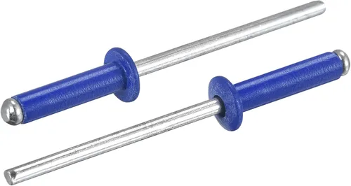 Miniatura 12 de uxcell Remaches ciegos de aluminio, 0.126 in x 0.197 in (1/8 pulgadas x 13/64 pulgadas), remache de extremo abierto, cabeza redonda plana para unir