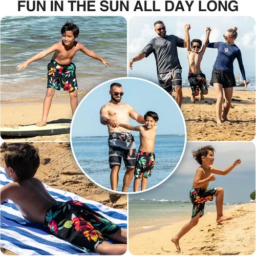 Miniatura 14 de Kanu Surf Traje de baño Yolo de secado rápido UPF 50+ para niños