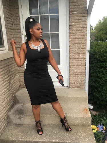 Miniatura 7 de BEAGIMEG Vestido midi sin mangas sexy fruncido para mujer
