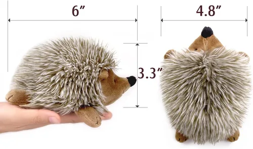 Miniatura 8 de Pawaboo Juguete de peluche para perro, [2 unidades] no tóxico, súper suave, de piel sintética, erizo, juguete de entrenamiento para morder, juguetes