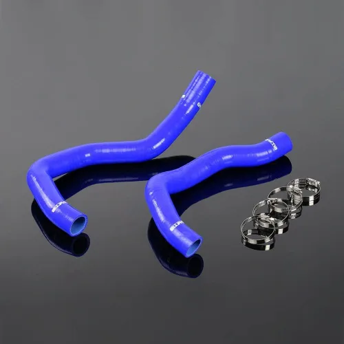 Miniatura 9 de G-PLUS Kit de abrazaderas de manguera de radiador de refrigerante de silicona compatible con NISSAN DATSUN 510 KA24-DE 1968-1973 azul