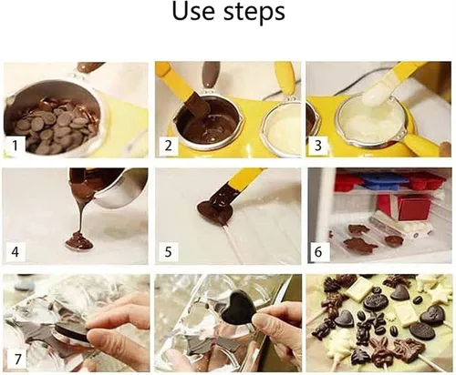 Miniatura 6 de Derretidor de chocolate, olla de plástico para derretir chocolate caliente, máquina eléctrica de fundición, herramienta de cocina con juego de Rosa