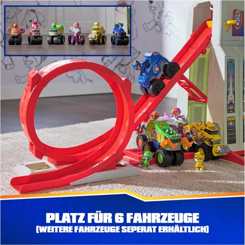 Miniatura 4 de PAW Patrol: Rescue Wheels Super Loop Tower HQ, con luz, sonido, lanzador de vehículos, figura de acción de Chase y camión de juguete, juguetes