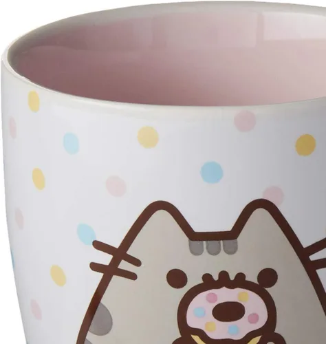 Miniatura 4 de Pusheen by Our Name is Mud "Donut" - Taza de café de cerámica, rosa, 12 onzas