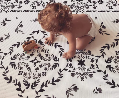 Miniatura 7 de The Shwally PlayMat - Alfombra de juego suave para bebé, tapete de espuma reversible, impermeable, limpiable, duradero, no tóxico e hipoalergénico
