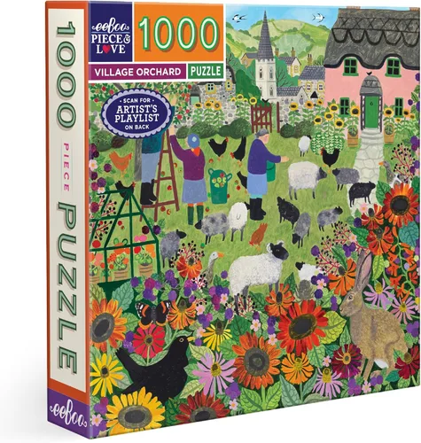Miniatura 21 de eeBoo Rompecabezas de 1000 piezas con diseño de gato de naturalista para adultos, cuadrado de 23 x 23 pulgadas, fabricado con tablero reciclado