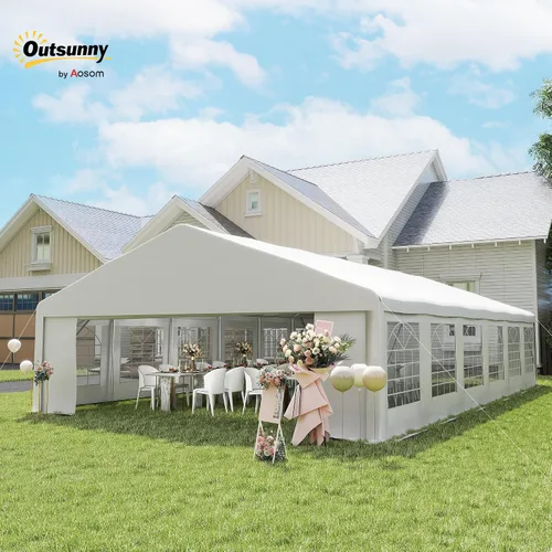 Miniatura 2 de Outsunny Tienda de campaña resistente de 23 x 39 pies para fiestas, carpa para exteriores, carpa de boda, refugio para eventos, cochera, barbacoa