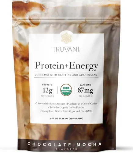 Miniatura 16 de Truvani Suplemento de proteína + verduras Espinaca, col rizada y brócoli 0.35 oz de proteína orgánica a base de plantas 20 porciones USDA