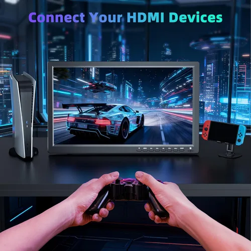 Miniatura 5 de Televisor LCD portátil de 15.6 pulgadas con batería recargable, sintonizador ATSC, HDMI y USB, pequeño televisor portátil para encimera de cocina