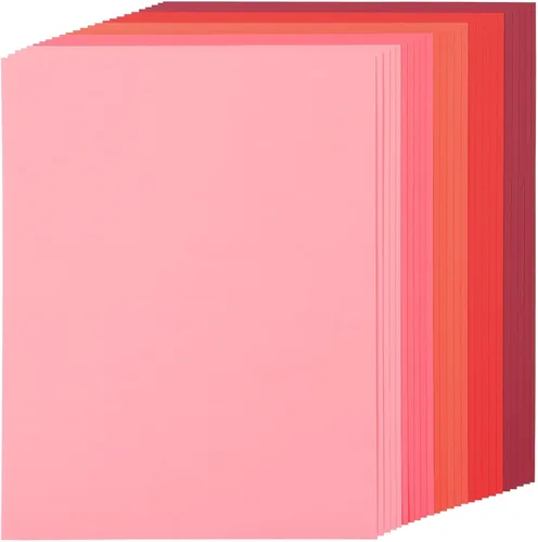 Miniatura 7 de 25 hojas de cartulina roja de Navidad - 8.5" x 11" 92lb Cartulina de doble cara de cubierta 250gsm Papel pesado para manualidades artísticas, Rojo