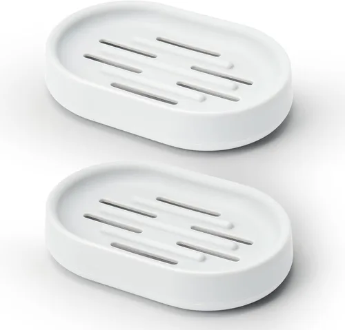 Miniatura 17 de Topsky Jabonera para ducha, 2 jaboneras, ahorradores de jabón para barra de jabón, soporte de barra de jabón para ducha con bandeja de goteo