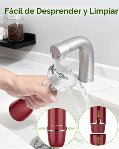 Miniatura 7 de Batidora de inmersión 5 en 1 de mano, Abuler 1000W batidora de mano con palillo, 12 velocidades batidora de mano de acero inoxidable 304 con vaso