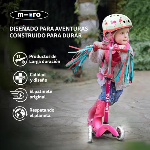Miniatura 9 de Micro Kickboard - Mini Deluxe Scooter LED Plegable, 3 Ruedas, Inclinarse para Dirigir, Scooter Micro de Diseño Suizo con Ruedas LED que se Iluminan