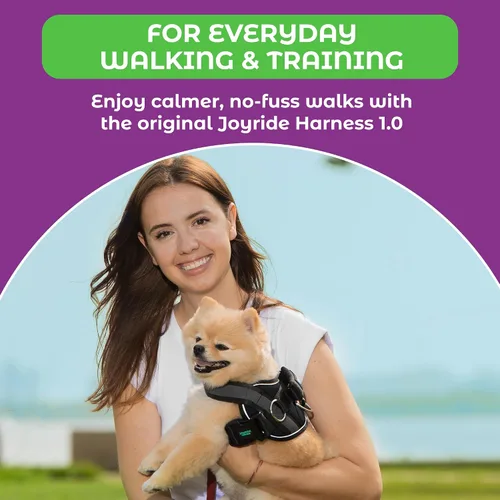 Miniatura 6 de Joyride Basic Essential Dog Harness 1.0 - Perros pequeños, medianos y grandes, chaleco para mascotas sin tirones con 3 anillos laterales