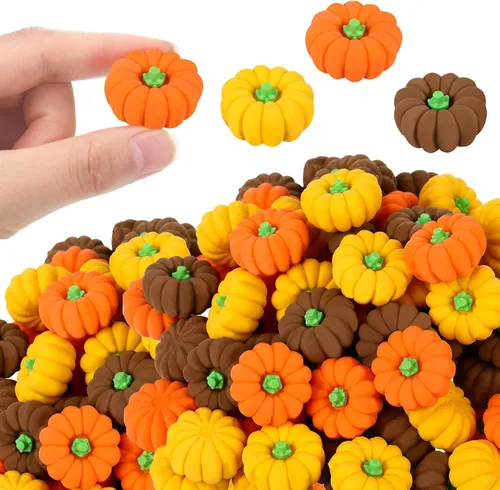 Miniatura 8 de Borradores de calabaza a granel, mini borradores de otoño, novedosos lápices de fiesta, borrador de cemento de goma 3D, Halloween, otoño, Acción