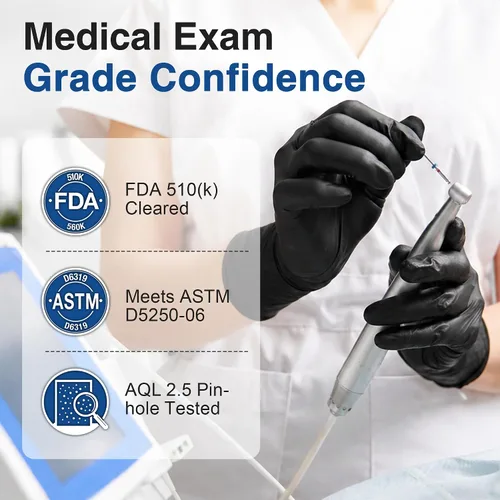 Miniatura 2 de Schneider Vinyl Synthetic Exam Gloves, 4 Mil, Latex Free Disposable Gloves for Medical, Cooking, Cleaning, and Food Prep