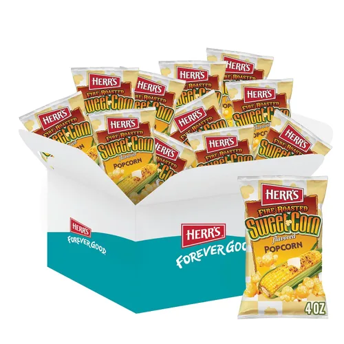 Miniatura 13 de Herr's Palomitas de maíz, sabor a maíz dulce tostado al fuego, 0.875 onzas (paquete de 24 bolsas) - Palomitas de maíz con sabor a maíz dulce