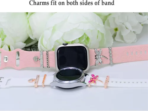 Miniatura 3 de Dijes decorativos de diamantes para mujer, anillos decorativos de diamantes para correas de Apple Watch de 1.929 in, 1.772 in, 1.732 in, 1.654 in