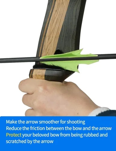 Miniatura 4 de longbowmakwe - Soporte de flecha de tiro con arco/cuerda de arco para arco recurvo