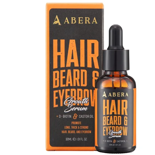 Abera Suero para el crecimiento del cabello para la pérdida del cabello, tratamiento natural para el crecimiento del cabello y la barba con biotina