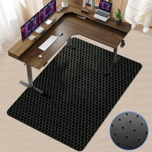 Miniatura 16 de Vicwe Tapete grande para silla de oficina para suelos alfombrados, 60 x 48 pulgadas, alfombrillas rectangulares para sillas de escritorio