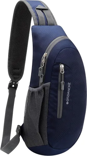 Miniatura 10 de Gisdanchz Bolso bandolera unisex con diseño de panal de abeja, jacquard, pequeña, delgada, bandolera, bolsa de pecho para senderismo y viajes