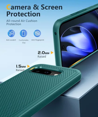 Miniatura 1074 de FNTCASE Funda para iPhone 17 Pro: Fundas delgadas translúcidas de color azul claro compatibles con MagSafe, protección completa de la cámara