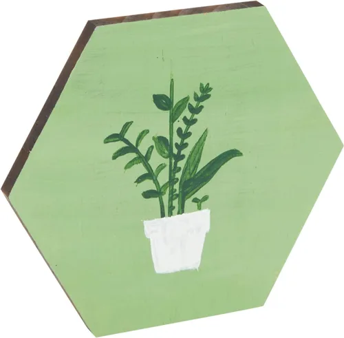 Miniatura 5 de Paquete de 15 recortes hexagonales de madera sin terminar para manualidades, 1/4 pulgadas de grosor para quemar madera, grabado (3.27 x 4.88 x 5.91)