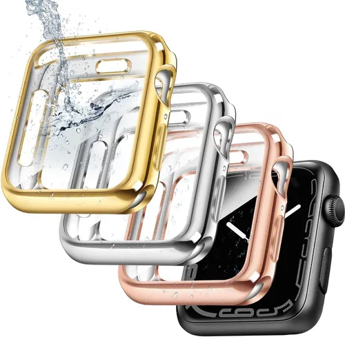 Miniatura 40 de top4cus - Funda ecológica protectora, de TPU suave y flexible, compatible con iWatch Series 5, Series 4, Series 3, Series 2 y Series 1 Dorado