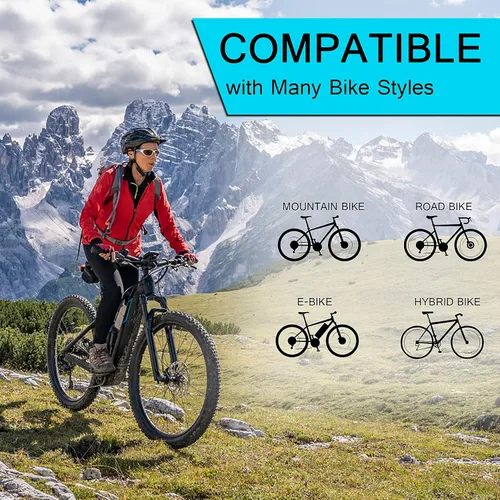 Miniatura 7 de FIFTY-FIFTY Sillín de bicicleta de montaña, cómodo asiento de bicicleta de espuma viscoelástica, suave e impermeable para hombres y mujeres