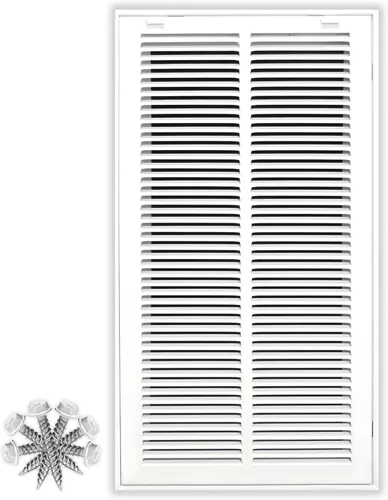 Rejilla de acero para filtro de aire de 1" Lengüetas de plástico para retirar fácilmente el frente o puerta Cubierta para conducto de HVAC Cara