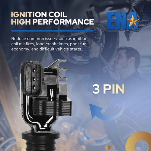Miniatura 4 de ENA Juego de 2 bobinas de encendido 2.0L L4 compatibles con Mazda 2001 2002 2003 Protege, 02 03 Protege5 2.0 bobinas de repuesto para UF407 C1340
