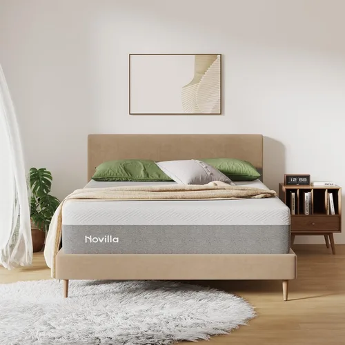 Miniatura 14 de Novilla Colchón King, Colchón de Espuma Viscoelástica King de 14 Pulgadas en una Caja para Soporte, Alivio de Presión y Comodidad Suave, Bliss