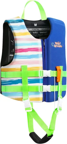 Miniatura 17 de HeySplash Chaleco de natación para niños pequeños, chaqueta de natación para niños de 30-50/50-80 libras, chaleco flotante para niños con correa