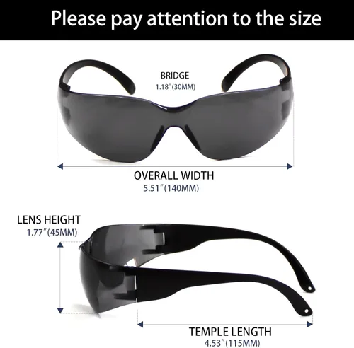 Miniatura 2 de JING LEI Gafas de seguridad transparentes, UV400, para hombres y mujeres, ANSI Z87.1, protección ocular resistente a los impactos para el trabajo