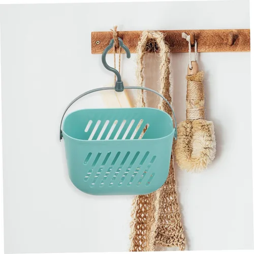 Miniatura 9 de Ipetboom Cesta de ducha colgante para ducha, cesta de plástico portátil, organizador de cocina, cesta de almacenamiento con gancho para el hogar