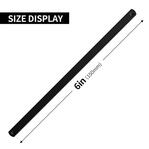Miniatura 2 de JUGREAT Hojas de sierra mini de acero profesional de 6" / 150mm de longitud (24T, paquete de 10), de alta velocidad, acero templado, dientes medianos